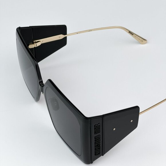 Dior DIORSOLAR S1U 10A0 BRAND NEW Sunglasses Black Smoke Square Oversized Women - Picture 7 of 14